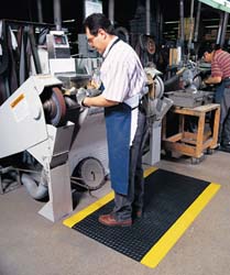 Anti-Fatigue Mat: 36" Length, 24" Wide, 9/16" Thick, Vinyl, Beveled Edge, Heavy-Duty