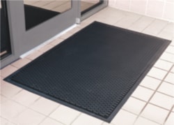 Entrance Mat: 5' Long, 3' Wide, 1/4" Thick, Natural Rubber Surface