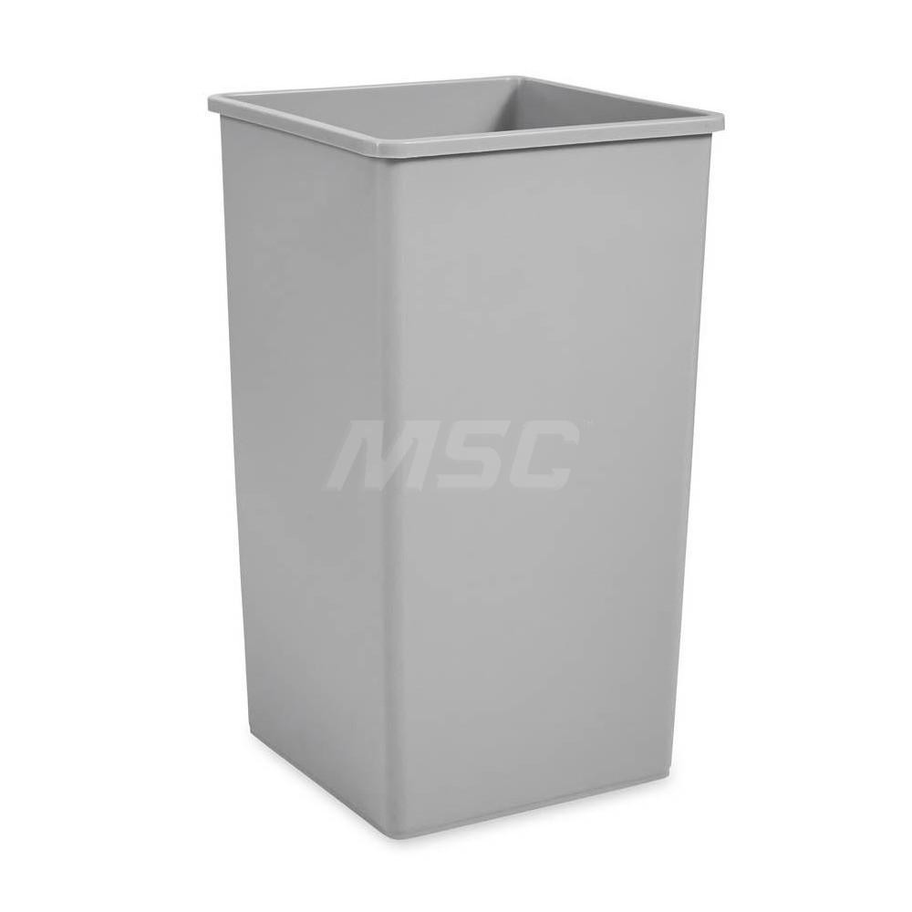 23 Gal Square Trash Cans Commercial Products Untouchable 23 Gal Square Swing Lid, Beige, Compatible With Untouchable 23 Gal Container, For Offices/ Mailrooms/Classrooms/Areas Of High Waste Generation Recycling Bins