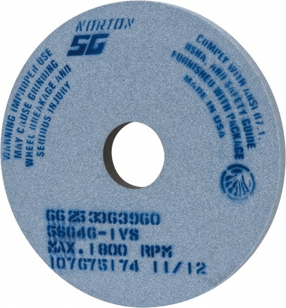 Norton 66253363960 Surface Grinding Wheel: 14" Dia, 1" Thick, 3" Hole, 46 Grit, I Hardness Image