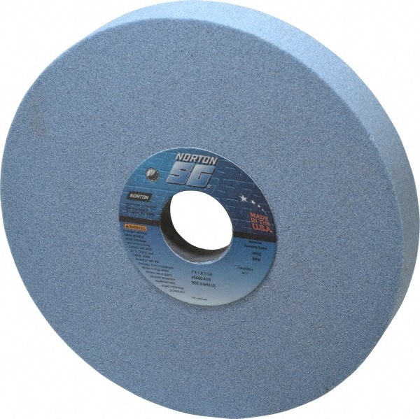 Norton 66252942432 Surface Grinding Wheel: 7" Dia, 1" Thick, 1-1/4" Hole, 60 Grit, K Hardness Image