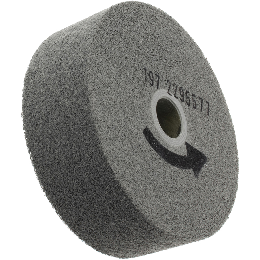 Norton Deburring Wheel 6" Dia, 2" Face Width, 1" Hole, Density 6