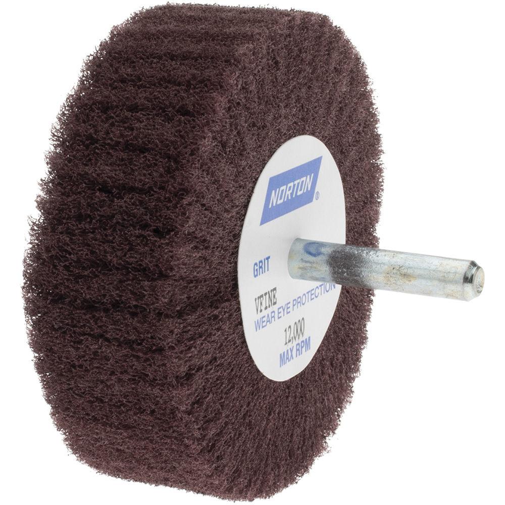 Norton 3" Diam x 1" Face Width, Very Fine Aluminum Oxide Nonwoven