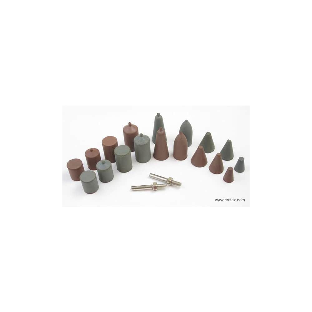Cratex 227 KITS 20 Piece Rubber Cone Test Abrasive Point Set 