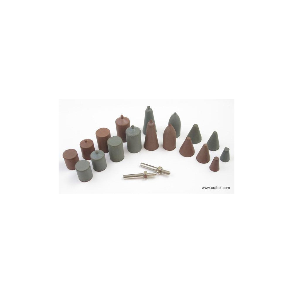 Cratex 227 KITS 20 Piece Rubber Cone Test Abrasive Point Set Image