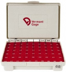 Vermont Gage 901100100 Class ZZ Plug Gage Set: 0.006 to 0.06" Range, 55 Pc Image