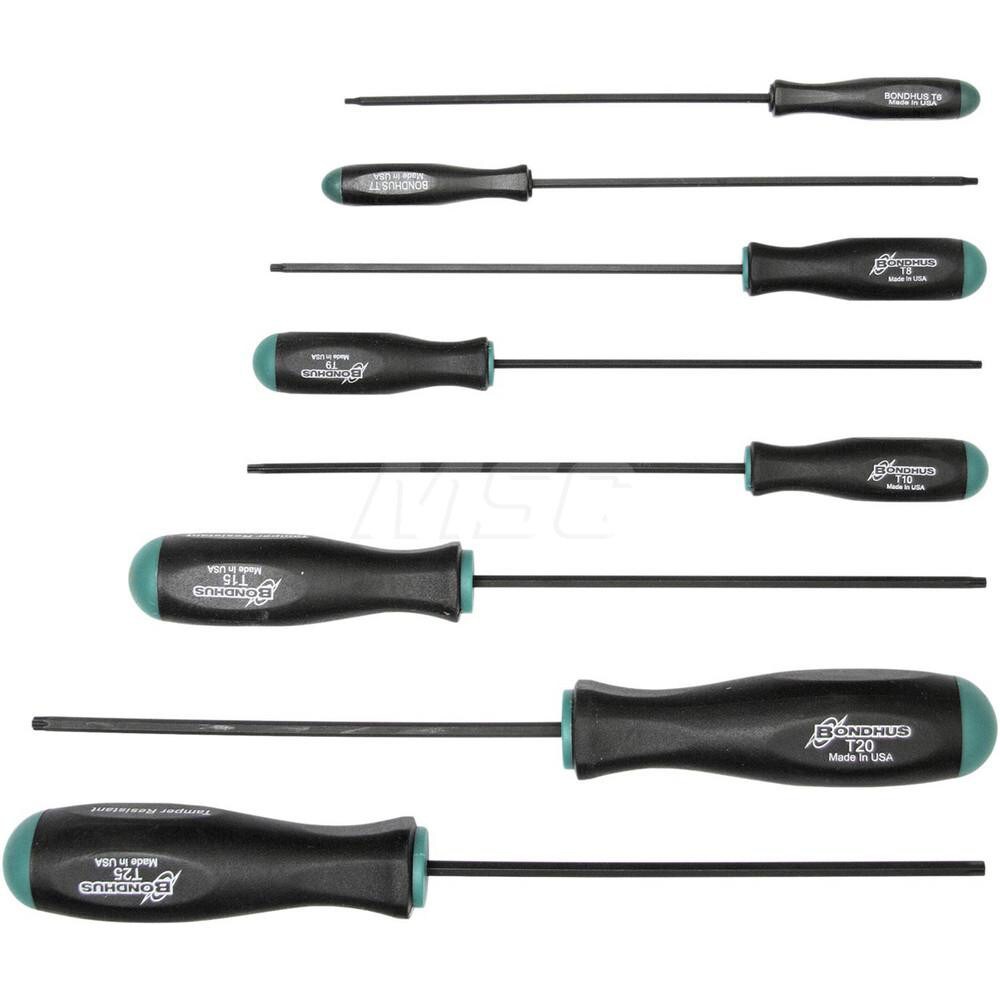 Torx Driver Sets; Torx Size Range: T6 - T25 ; Number of Pieces: 8.000 ; Container Type: Loose ; Handle Type: Ergonomic ; Torx Size: T6; T7; T8; T9; T10; T15; T20; T25