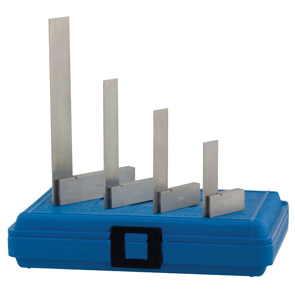 4 Piece, 1-1/2, 2-1/2, 3, 4 Inch Base Length, 2, 3, 4, 6 Inch Blade Length, Square Set