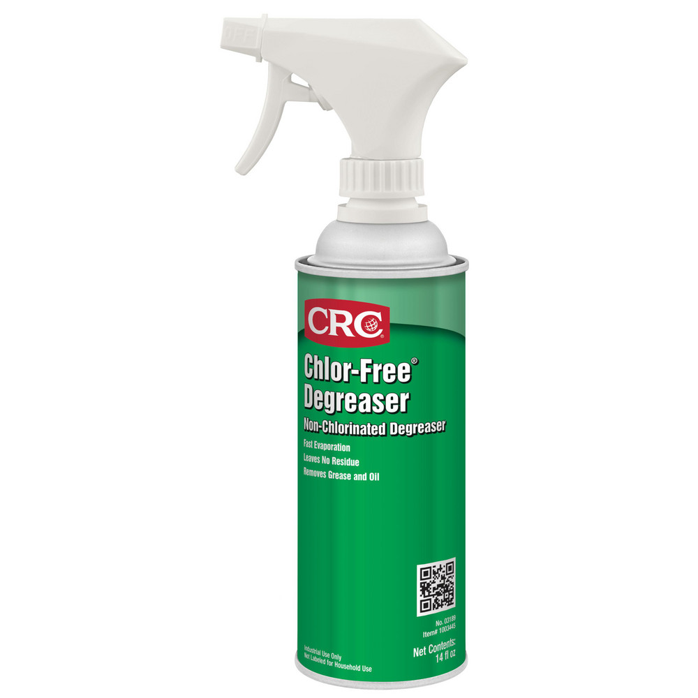 Chlor-Free Degreaser Non Aero Trigger, 14oz - Liquid, Blend of Organic Solvents, No Scent, for Air Tools, Mechanical Brakes, Clutches, Chains, Wire Ropes, Motors, Dies, Molds, Parts, Bearings, Generators & Compressors