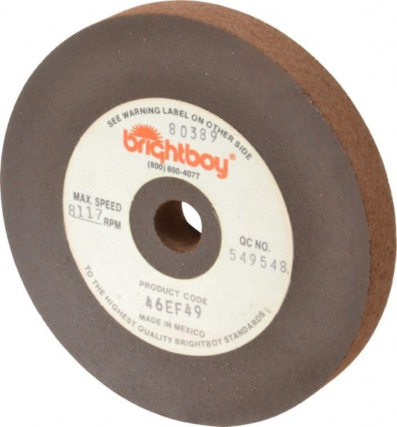 Cratex 80389 Surface Grinding Wheel: 4" Dia, 1/2" Thick, 1/2" Hole, 46 Grit 