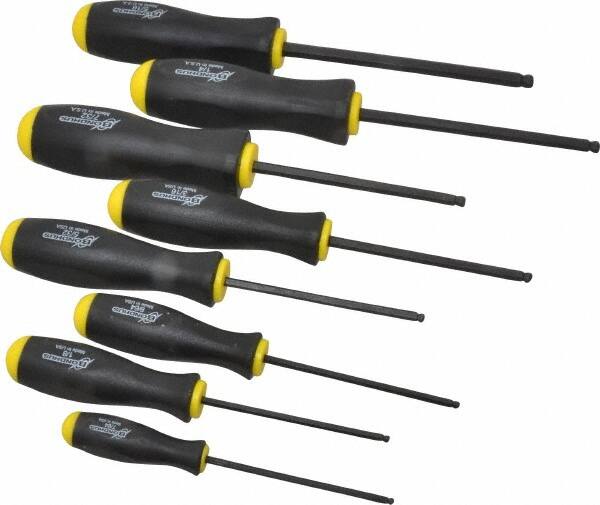 8 Piece, 7/64 to 5/16" Ball End Hex Driver Set