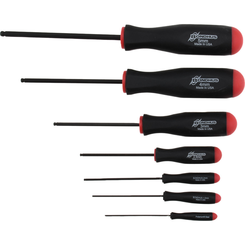 7 Piece, 1.27 to 5mm Ball End Hex Driver Set