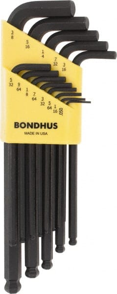 Bondhus 116-10954 2.5 mm Metric Allen Balldriver L-Wrench Keys Pack of 10 