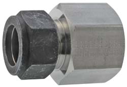 Compression Tube Connector: 5/16" Tube OD, Compression x FNPT - Stainless Steel