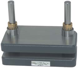 Mold Blank, Punch & Die Sets; Guide Post Length (Inch): 6-3/4 ; Die Holder Thickness (Inch): 1 ; Material: Cast Iron ; Overall Depth (Inch): 7 ; Post Center To Front (Inch): 3-1/2 ; Bushing Length (Inch): 2-1/2