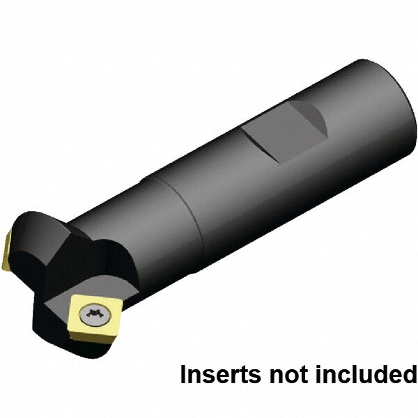 12mm Cut Diam, Indexable Square-Shoulder Face Mill