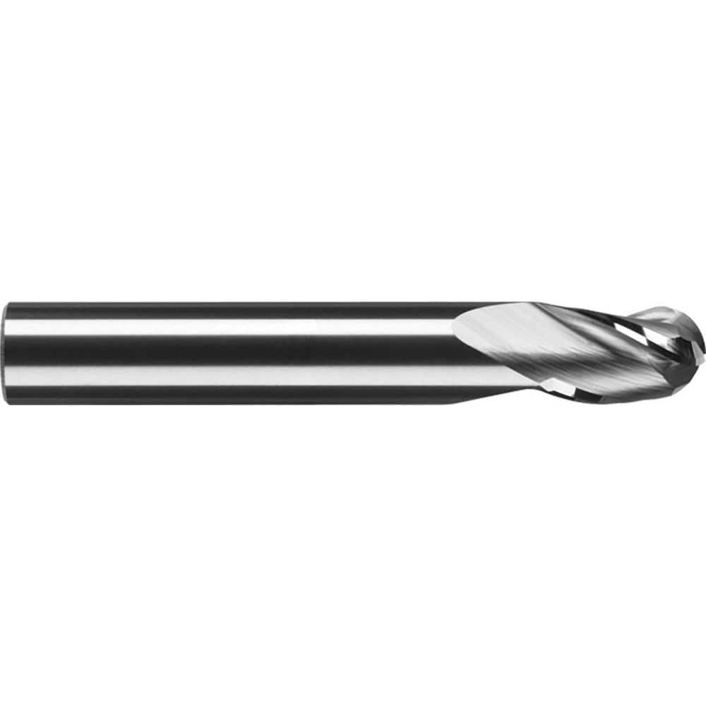 RobbJack SB-301-16 Ball End Mill: 0.5" Dia, 0.625" LOC, 3 Flute, Solid Carbide 