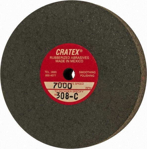 Cratex 308 C Surface Grinding Wheel: 3" Dia, 1/2" Thick, 1/4" Hole Image