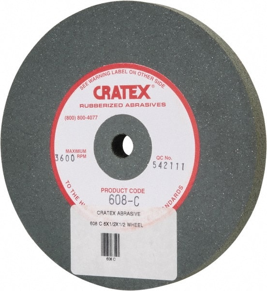 Cratex 308C Rubberized Silicon Carbide Abrasive Wheel Large Straight Wheel Coarse