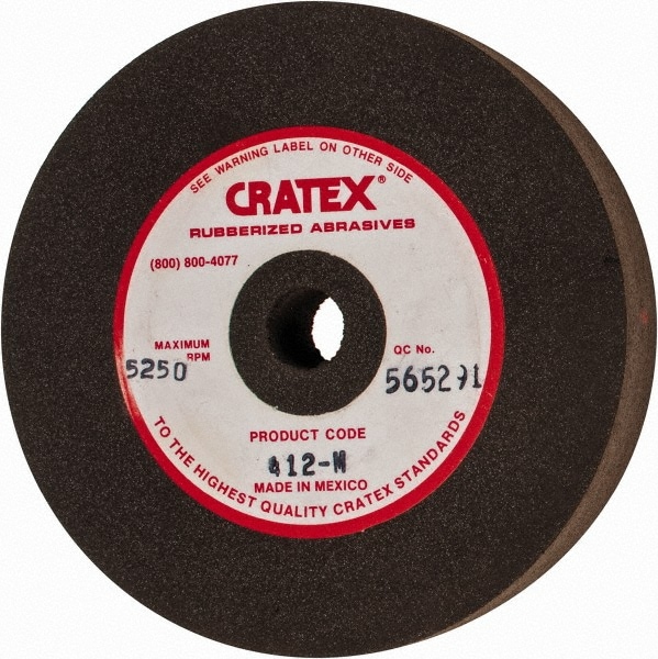 Cratex 412 M Surface Grinding Wheel: 4" Dia, 3/4" Thick, 1/2" Hole Image