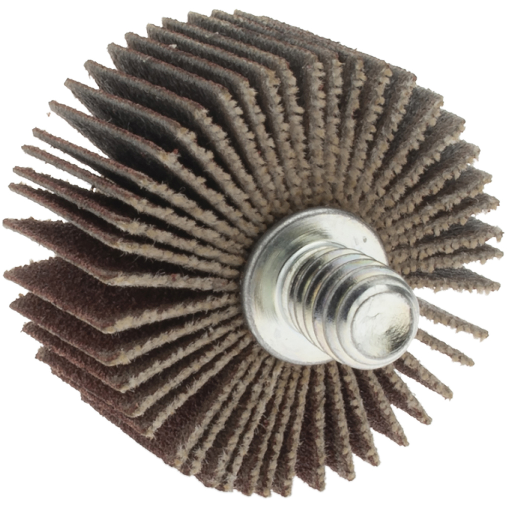 Norton Mounted Flap Wheel 1" Dia, 5/8" Face Width, 120 Grit