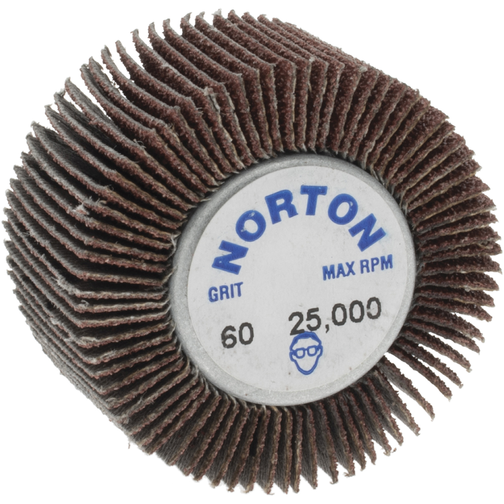 Black Hawk 1x1x1/4 Mounted Flap Wheels – 40 Grit Aluminum Oxide, 1/4" Shank, 25-Pack, For Die Grinder