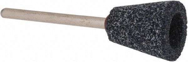 Made in USA | Grier Abrasives Mounted Point: 11/16" Thick, 1/8" Shank Dia, B101, 60 Grit, Medium - Blue, Aluminum Oxide, 1-1/2" Shank Length |
