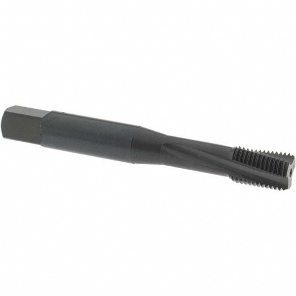 Spiral Flute Tap: 3/8-24 UNF, 3 Flutes, Bottoming, 3B Class of Fit, Powdered Metal, Oxide Coated