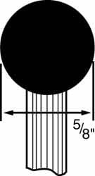 Mounted Point: 5/8" Thick, 1/4" Shank Dia, A26, 60 Grit, Medium