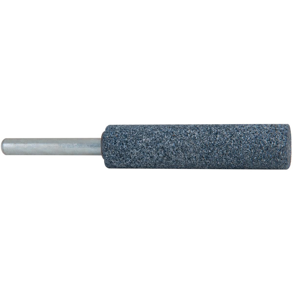 Made in USA | Grier Abrasives Mounted Point: 2-1/2" Thick, 1/4" Shank Dia, W198, 60 Grit, Medium - Blue, Aluminum Oxide, 1-1/2" Shank Length