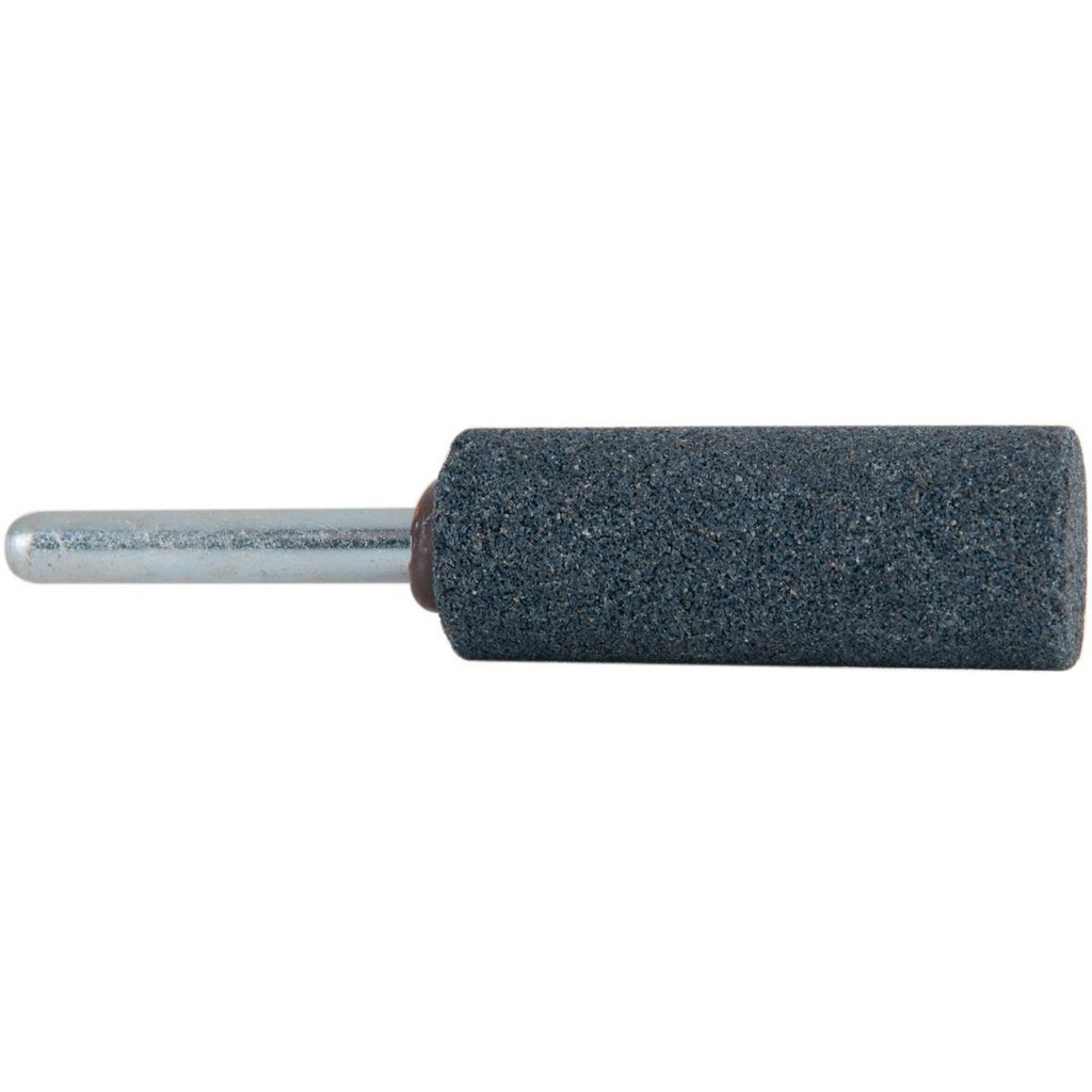 Made in USA | Grier Abrasives Mounted Point: 2" Thick, 1/4" Shank Dia, W208, 60 Grit, Medium - Blue, Aluminum Oxide, 1-1/2" Shank Length