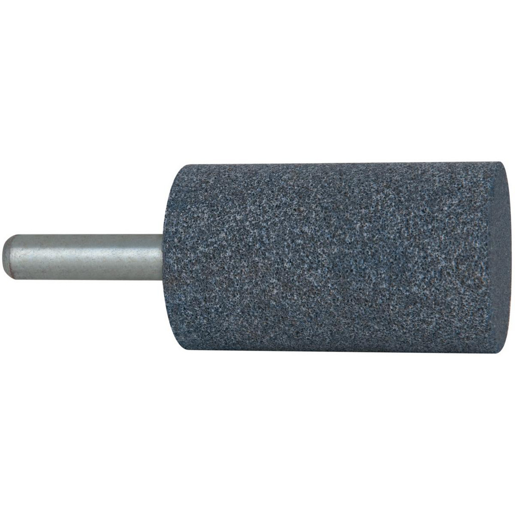 Made in USA | Grier Abrasives Mounted Point: 2-1/2" Thick, 3/8" Shank Dia, W240, 60 Grit, Medium - Blue, Aluminum Oxide, 1-1/2" Shank Length