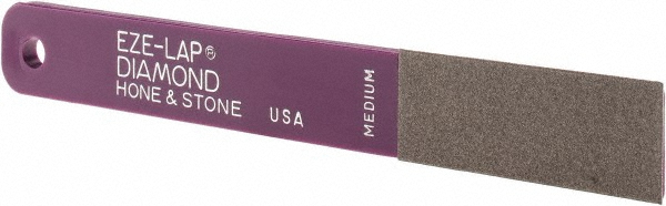 Medium, 2" Length of Cut, Single End Diamond Hone - 400 Grit, 3/4" Wide x 3/16" High