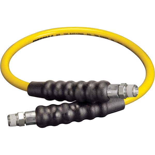 Enerpac H7203 Hydraulic Pump Hose: 1/4" ID, 3 OAL, Steel Wire Braid over Thermoplastic 