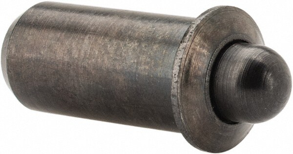 0.521" Body Len x 1/4" Body Diam, 0.168" Plunger Diam, 2.5 Lb Init to 6 Lb Final End Force, 0.521" Len Under Flange, Steel Press Fit Spring Plunger