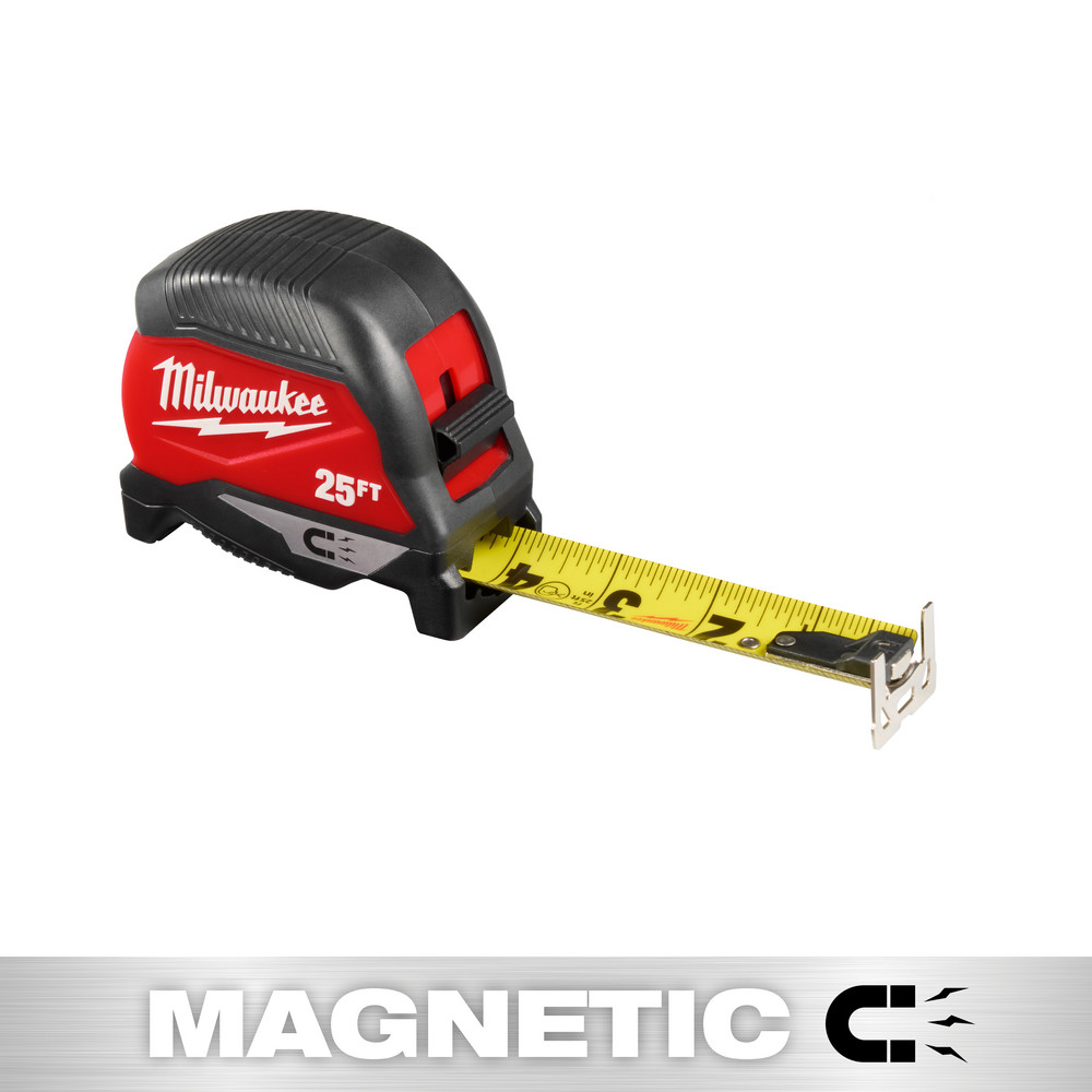 Milwaukee Tool - Tape Measure: 25' Long, 1