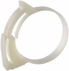 Double Bond Clamps; Type: Interlocking Hose Clamp ; Hose Size: 1-1/32 (Inch); Minimum Diameter (Decimal Inch): 1.0310 ; Maximum Diameter (Decimal Inch): 1.1870 ; Material: Nylon ; Width (Inch): 5/16