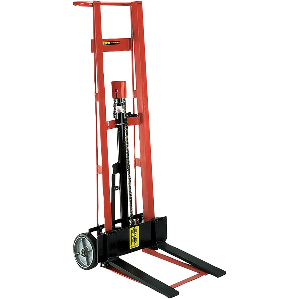 750 Lb Capacity, 54" Lift Height, Hydraulic Platform Base Manually Operated Lift