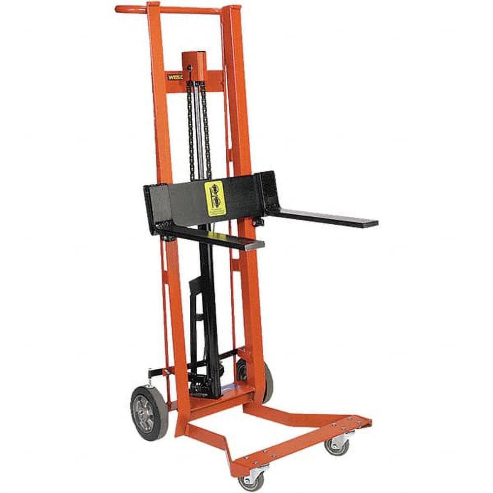 750 Lb Capacity, 54" Lift Height, Hydraulic Platform Base Manually Operated Lift