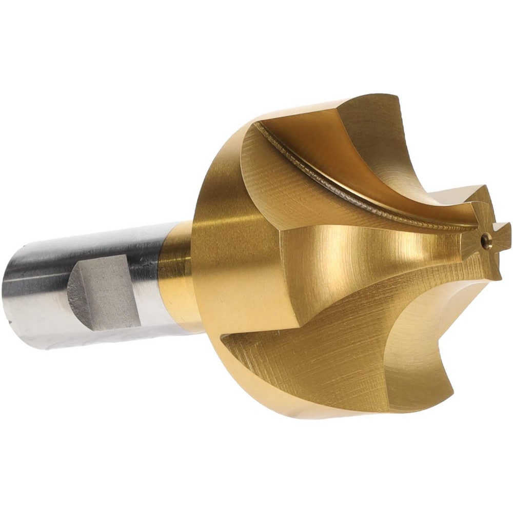 Corner Rounding End Mill: 9/16" Radius, 1-5/16" Dia, 4 Flutes, High Speed Steel