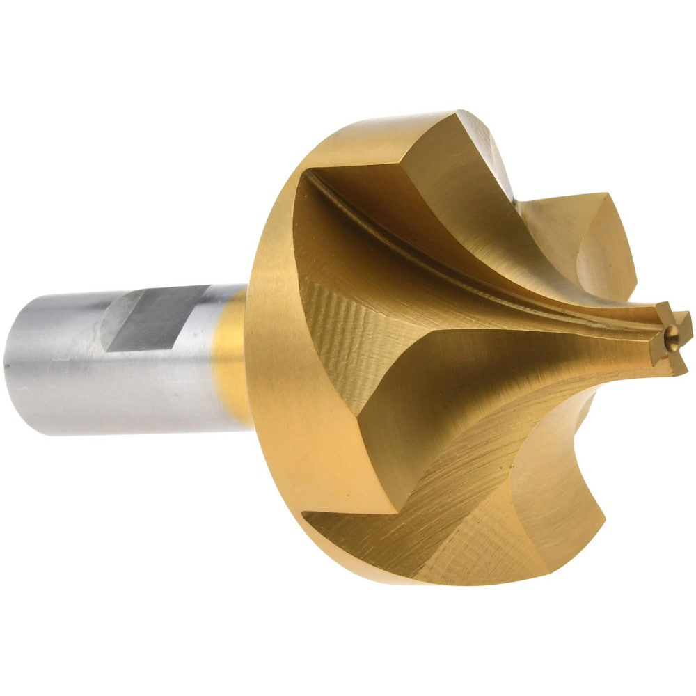 Corner Rounding End Mill: 3/4" Radius, 2-1/4" Dia, 4 Flutes, High Speed Steel