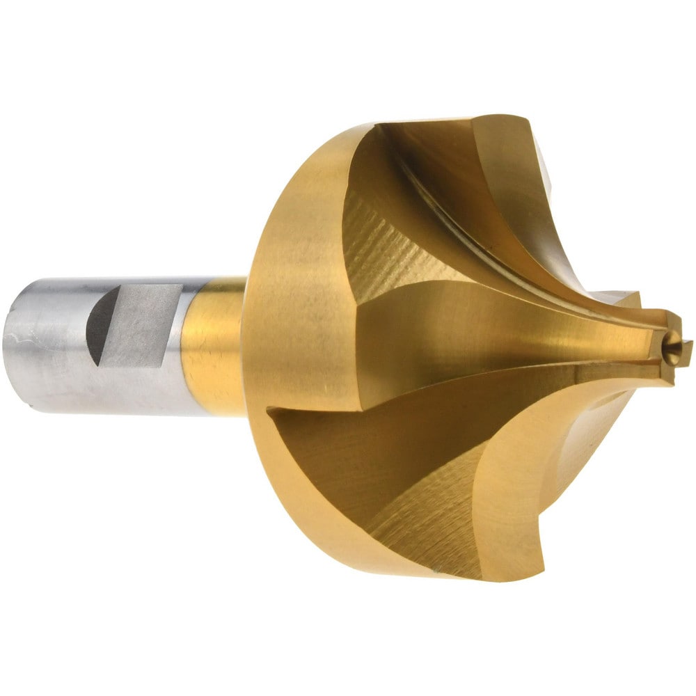 Corner Rounding End Mill: 13/16" Radius, 2-1/4" Dia, 4 Flutes, High Speed Steel