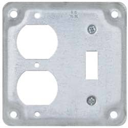 Square Surface Electrical Box Cover: Steel