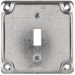 Square Surface Electrical Box Cover: Steel