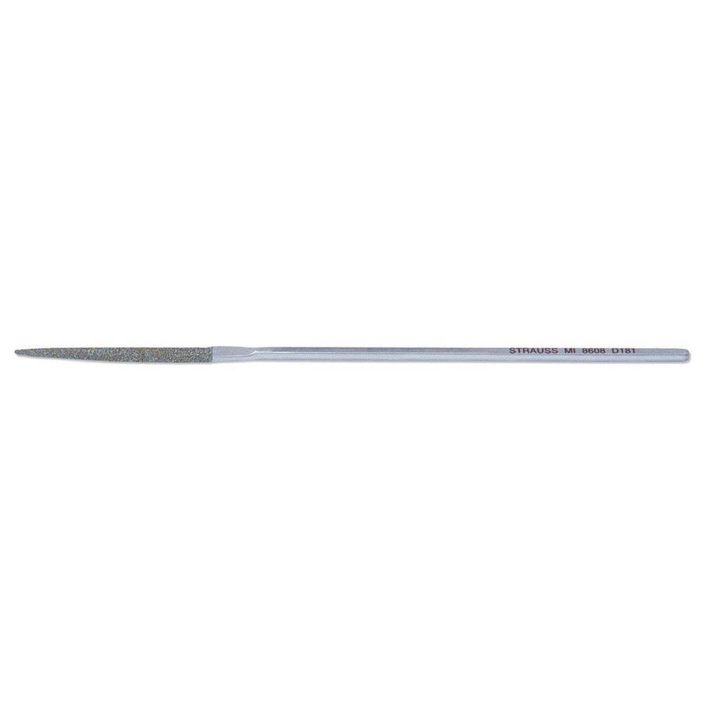 Strauss MI8608 D126 5-1/2" OAL Medium Half Round Needle Diamond File Image