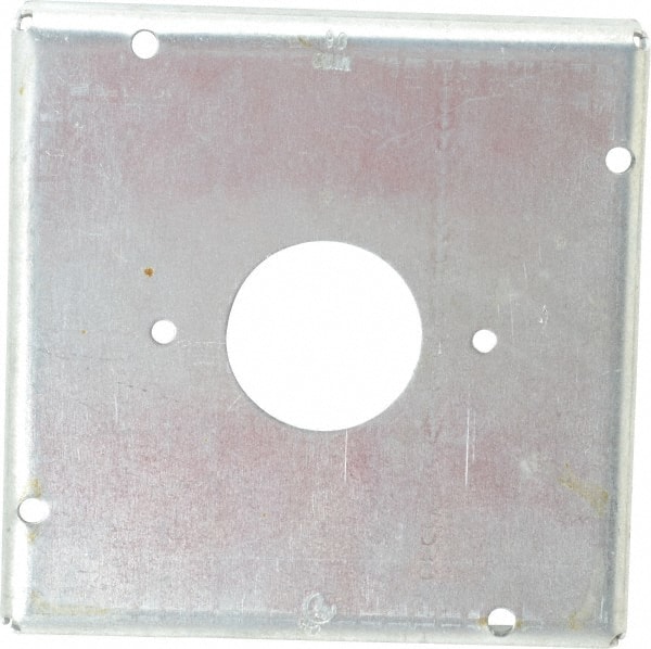 Cooper Crouse-Hinds TP724 Square Surface Electrical Box Cover: Steel 