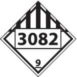 DOT - Shipping & Vehicle - 3082, 10-3/4" Wide x 10-3/4" High, Pressure-Sensitive Vinyl Placard