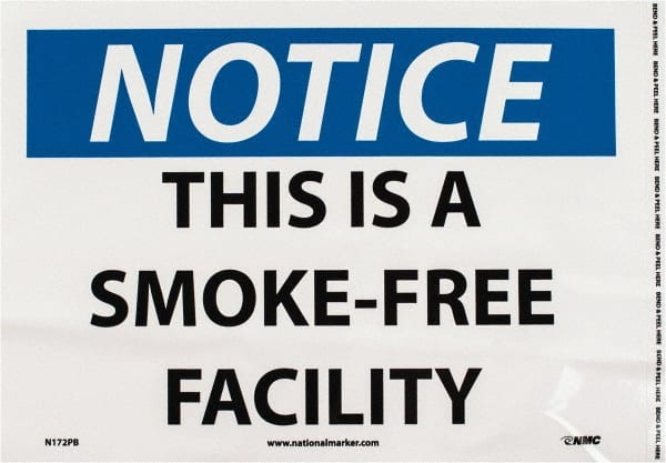 Sign: Rectangle, "Notice - This Is a Smoke-Free Facility"