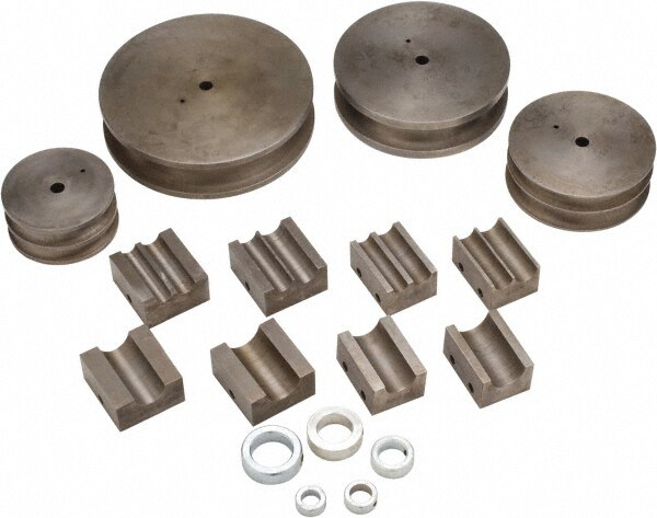 Pipe & Tube Punch & Die Sets; Set Type: Pipe Bender Dies ; Maximum Pipe Size Compatibility (Inch): 1-1/2 ; Minimum Pipe Size Compatibility: 0.5in ; Minimum Pipe Size Compatibility (Inch): 1/2 ; Maximum Pipe Size Compatibility: 1.5in