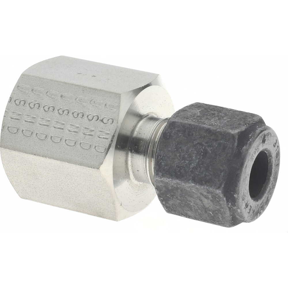 Parker 4-4 GBZ-SS Compression Tube Connector: 1/4" Thread, Compression x FNPT Image